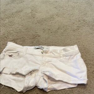 Hollister White Jean Shorts Casual Style